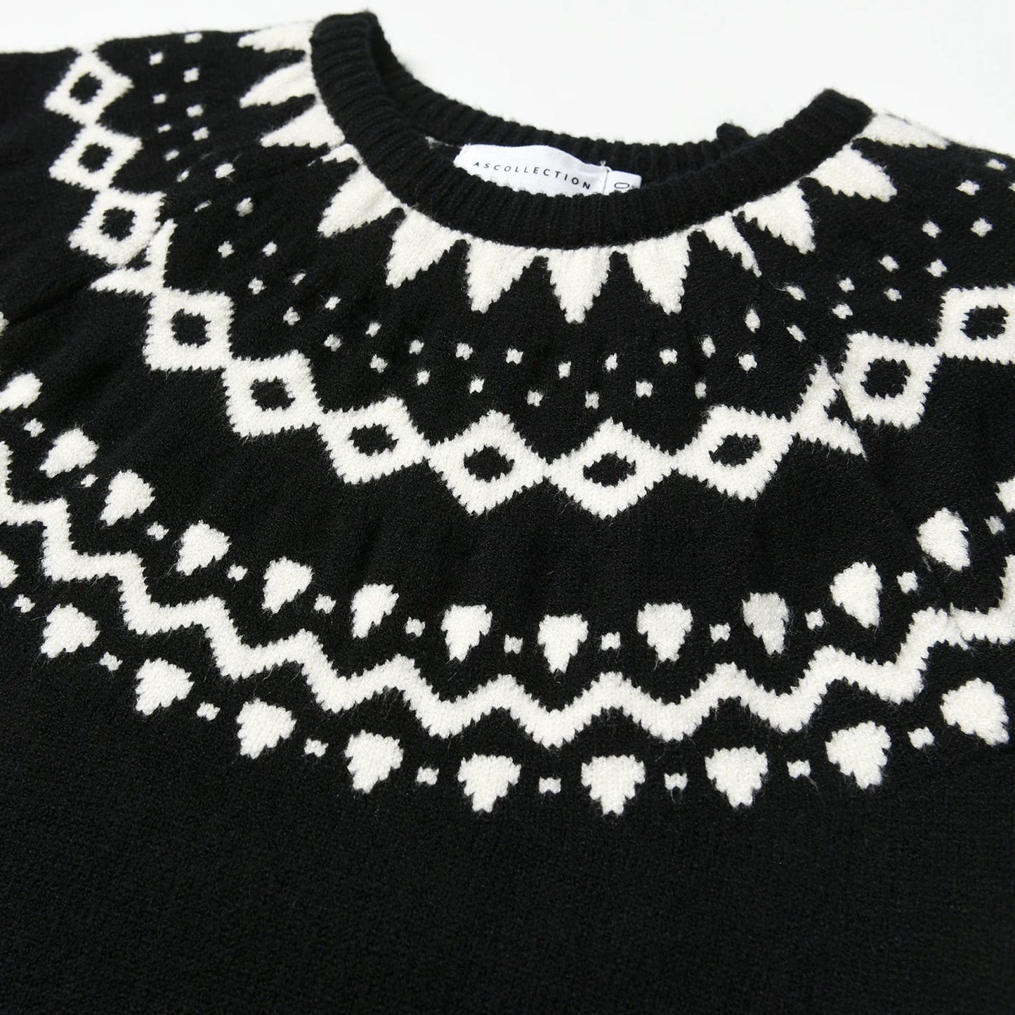 Kora Winter Knit™ · Geometric Cotton Sweater