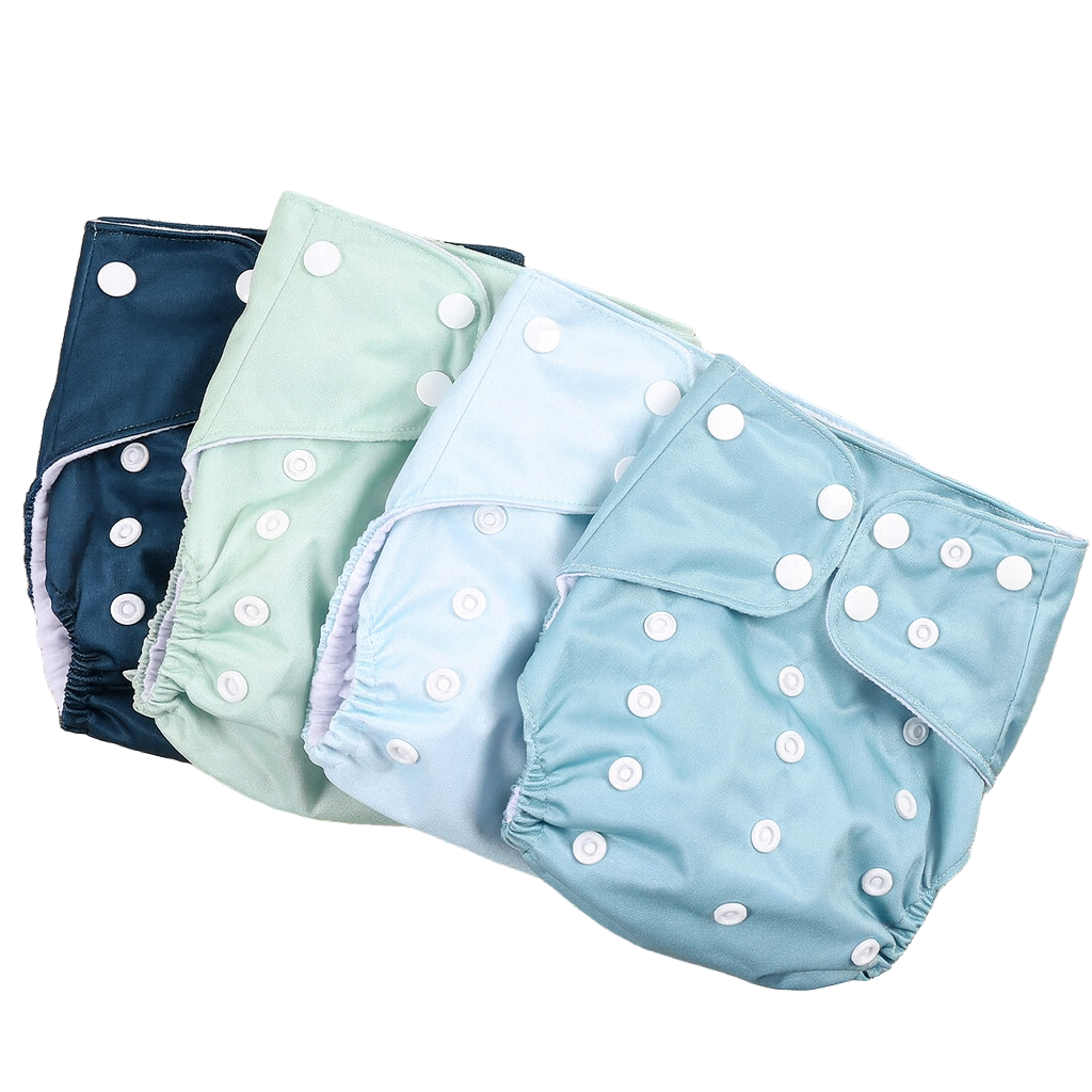 Reusable Baby Diapers Set – 4-Pack Adjustable Fit