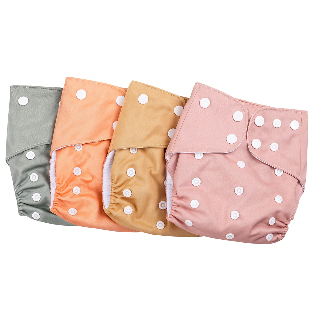 Reusable Baby Diapers Set – 4-Pack Adjustable Fit