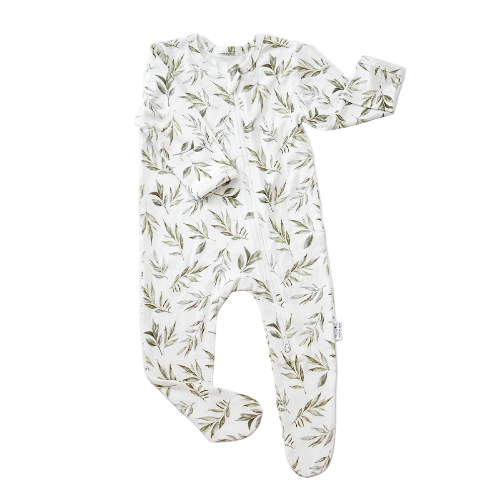 Bamboo Cotton Baby Romper – Soft Long Sleeve Zip Suit