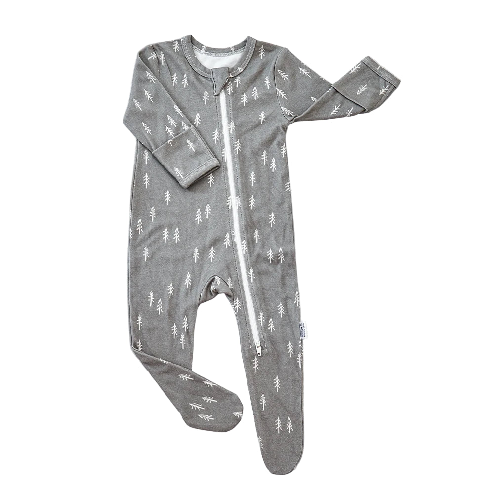 Bamboo Cotton Baby Romper – Soft Long Sleeve Zip Suit