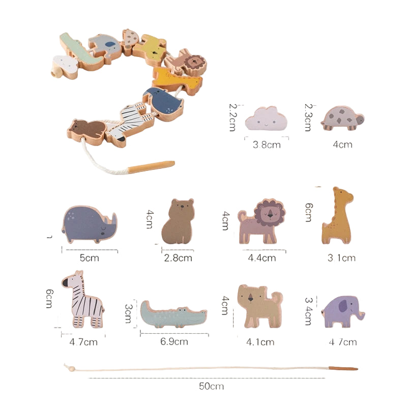 Beech Wood Threading Toy