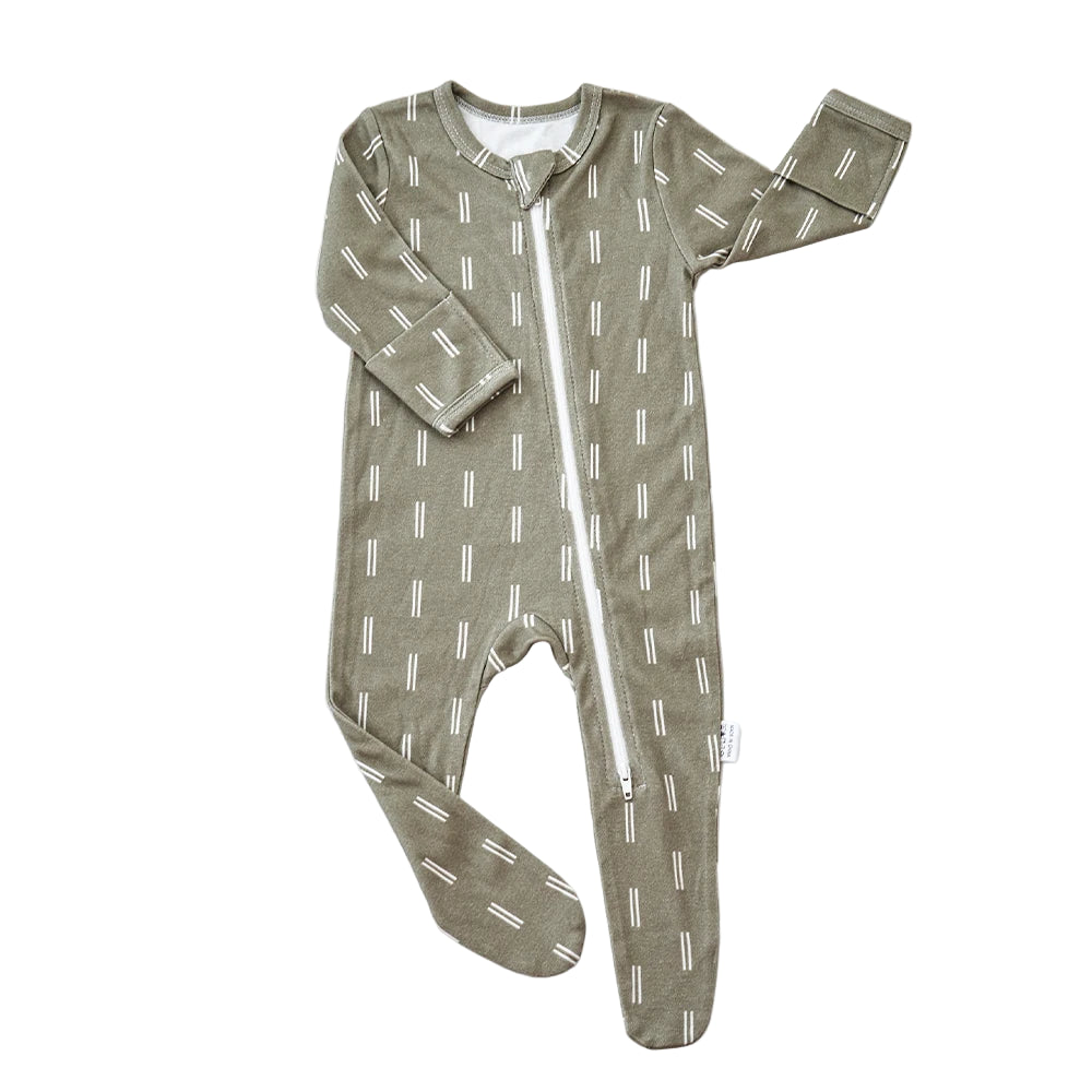 Bamboo Cotton Baby Romper – Soft Long Sleeve Zip Suit