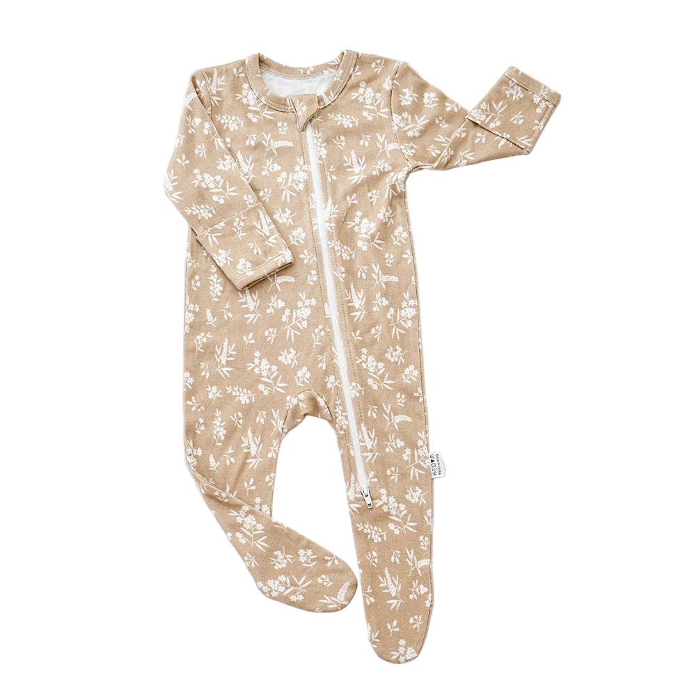 Bamboo Cotton Baby Romper – Soft Long Sleeve Zip Suit