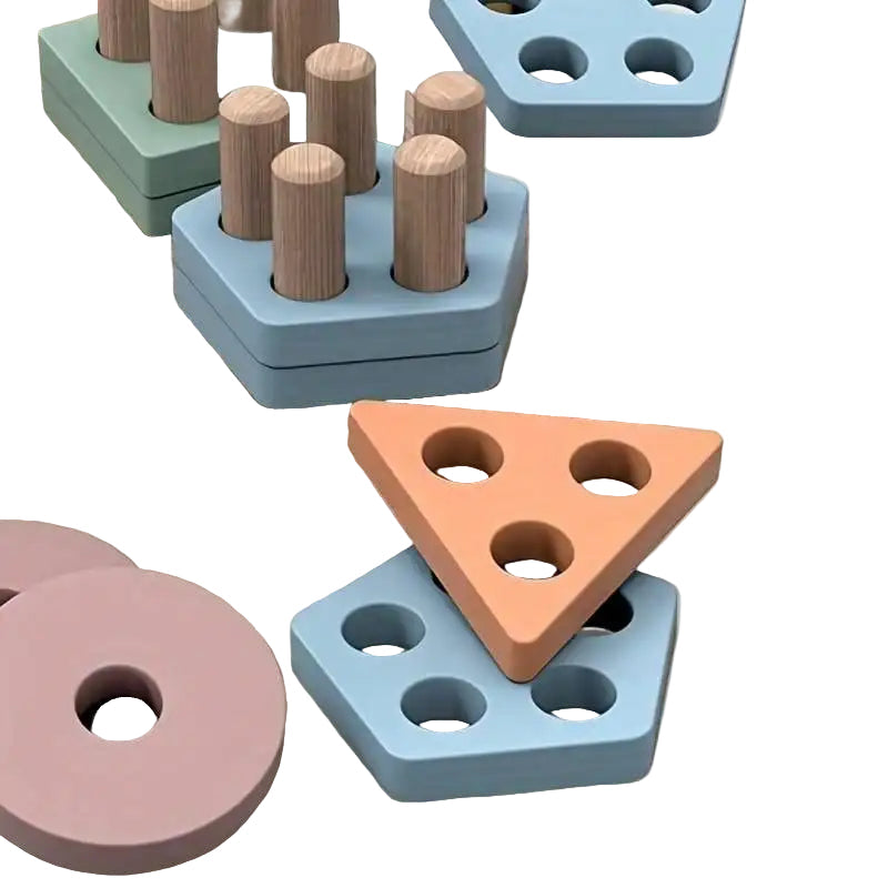 Wooden Shape Sorter – Montessori Toy for Toddlers