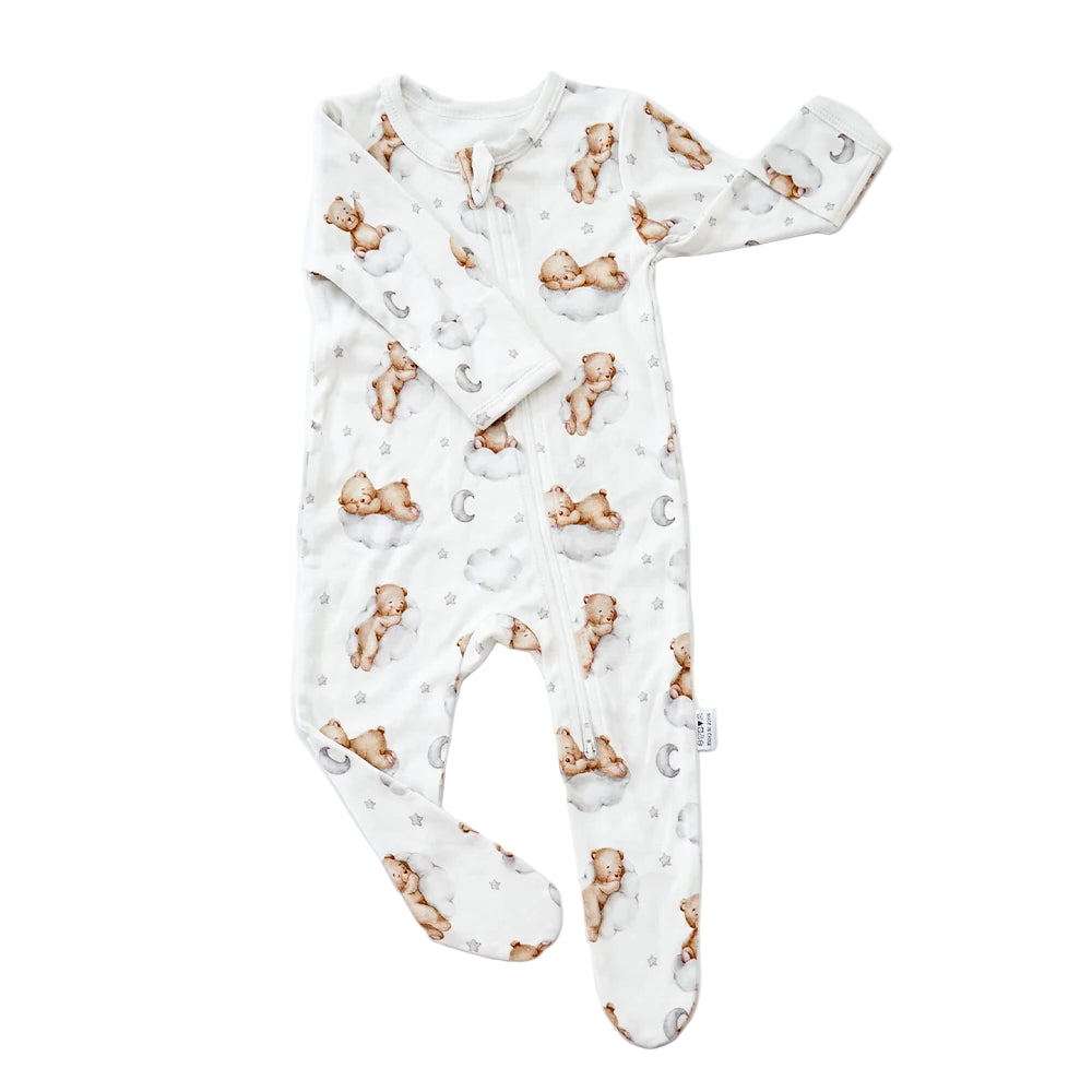 Bamboo Cotton Baby Romper – Soft Long Sleeve Zip Suit