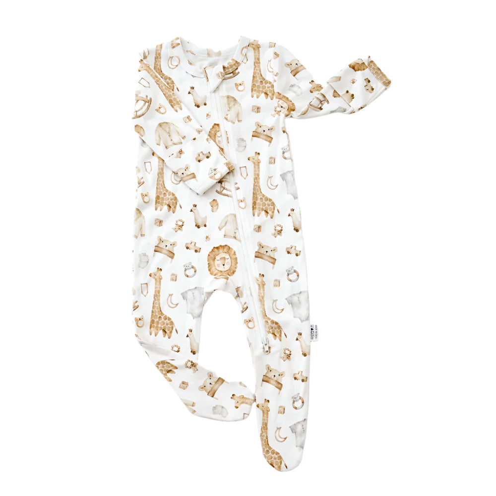Bamboo Cotton Baby Romper – Soft Long Sleeve Zip Suit