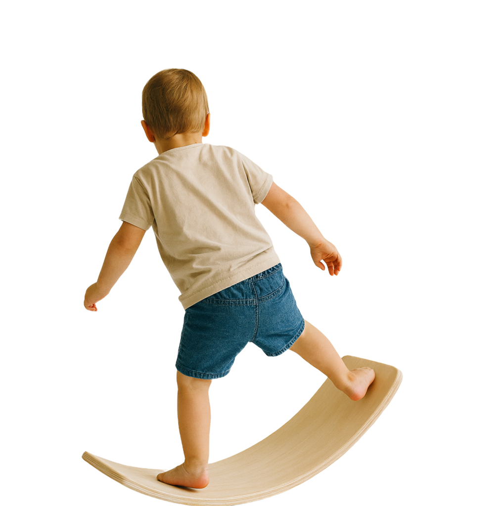 Wobble Wonder™ Wooden Balance Board – Kids' Sensory Trainer